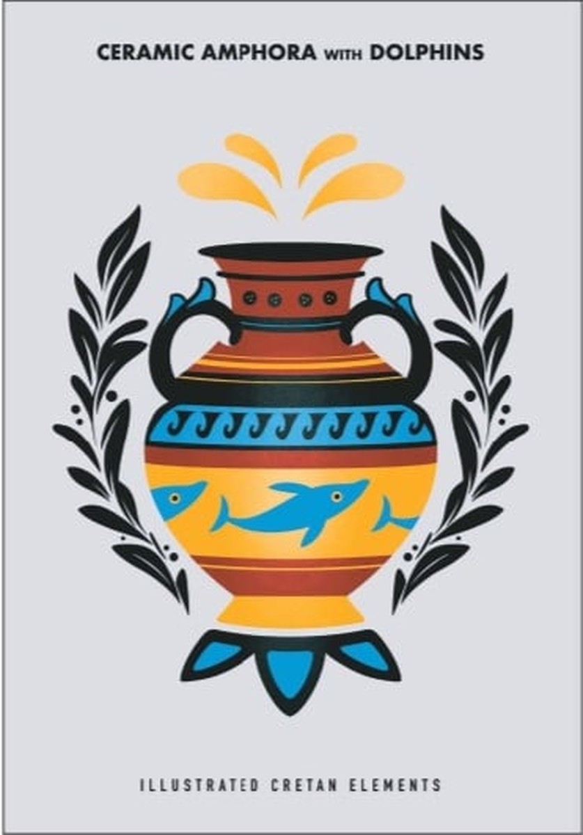 Ceramic Amphora with Dolphins Notebook