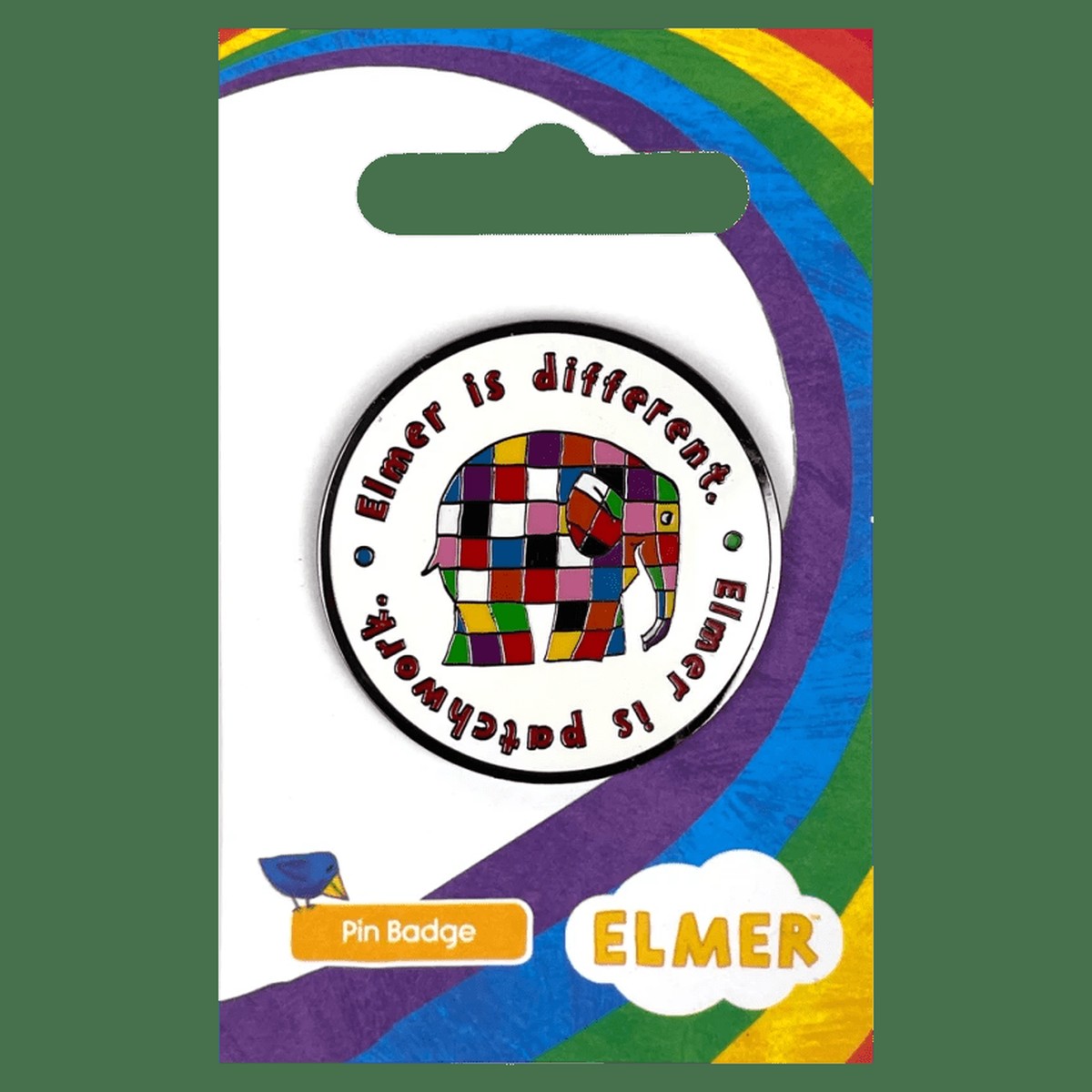 Elmer is Patchwork Pin Badge / Κονκάρδα Έλμερ