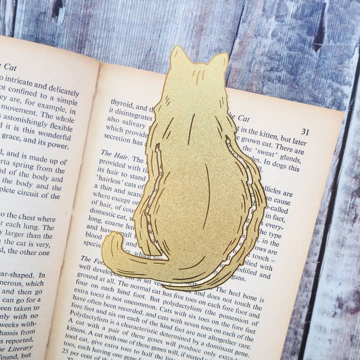 Cat Lover Brass Bookmark / Μεταλλικός Σελιδοδείκτης Cat Lover