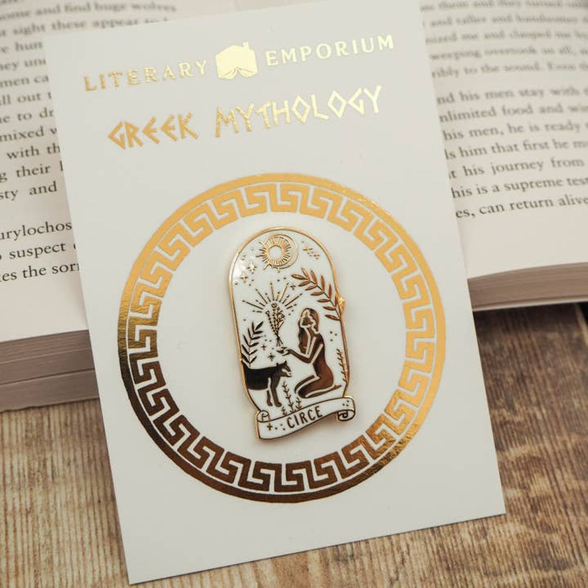 Circe Enamel Gold Pin Badge - Greek Mythology Collection / Κονκάρδα Κίρκη