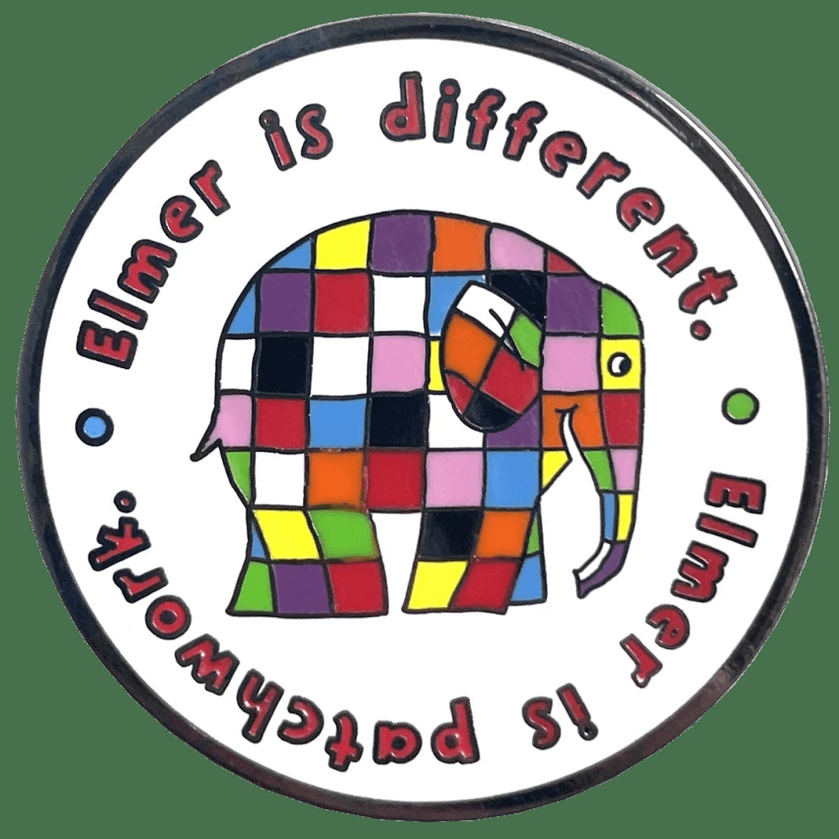 Elmer is Patchwork Pin Badge / Κονκάρδα Έλμερ