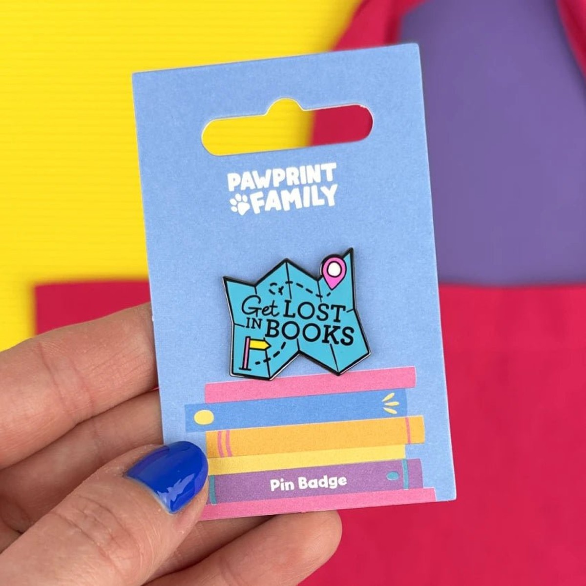 Get Lost In Books Pin Badge / Κονκάρδα Φιλαναγνωσίας World Book Day