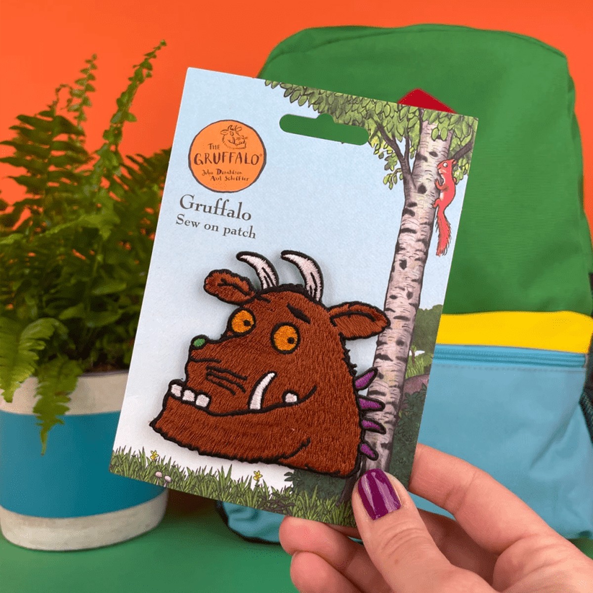 Gruffalo Head Sew / Iron On Patch - Γκρούφαλο