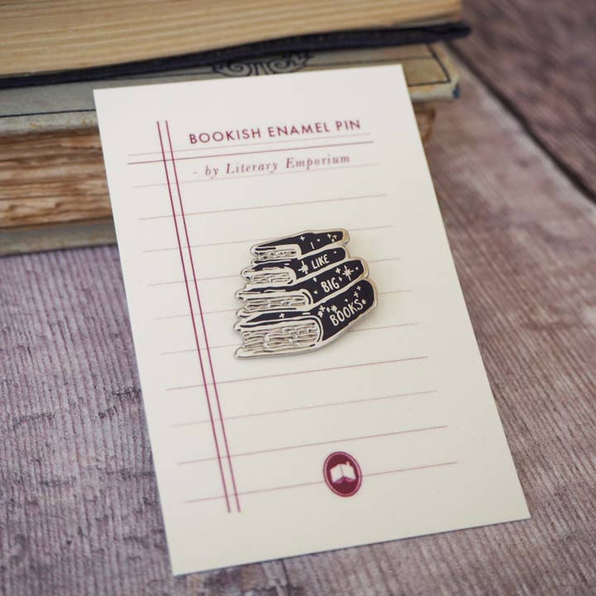 I Like Big Books Enamel Book Lover Literature Pin Badge / Κονκάρδα Φιλαναγνωσίας