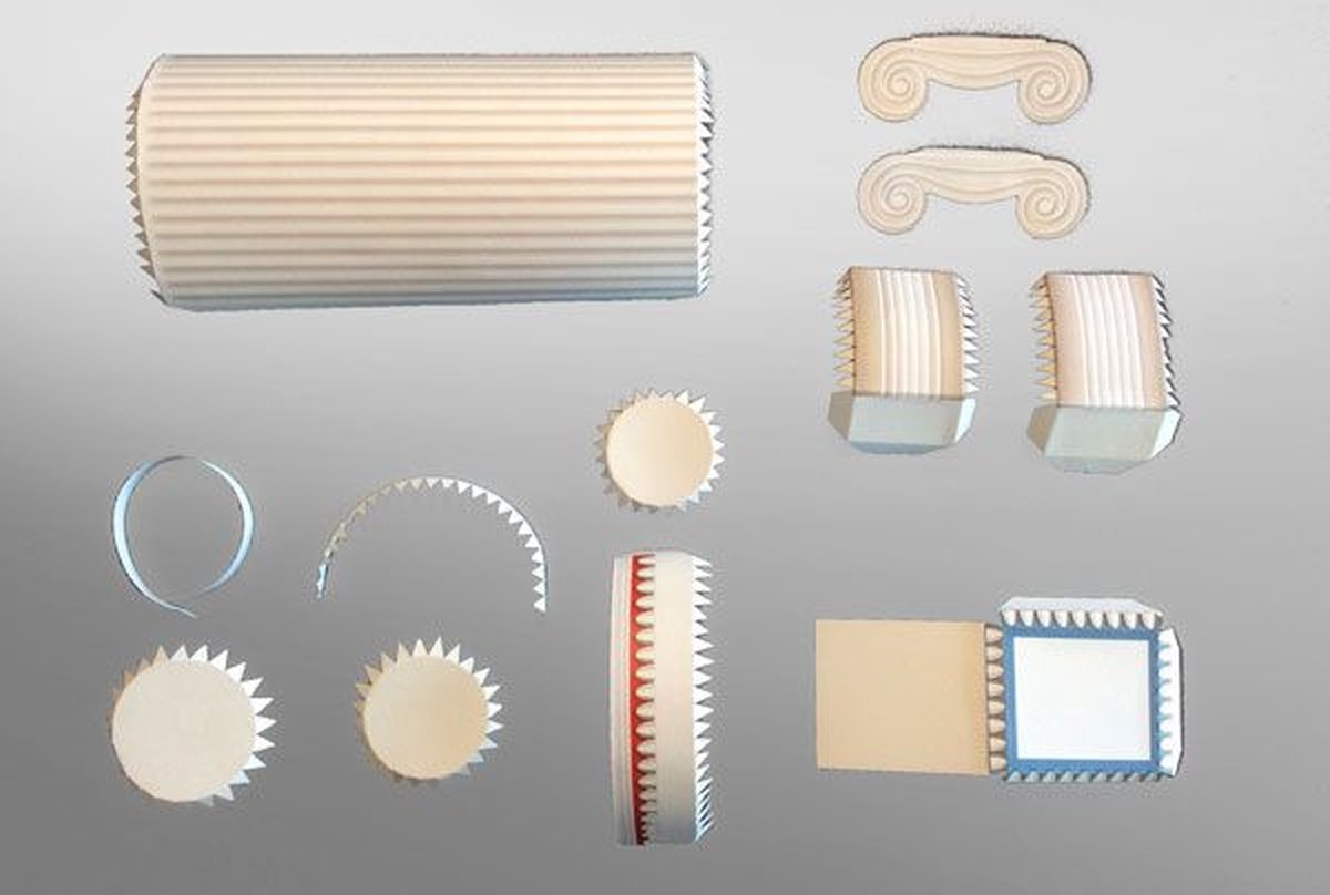 Monuments of Ancient Greece: Ionic Column (3D Educational Papercraft Kit)