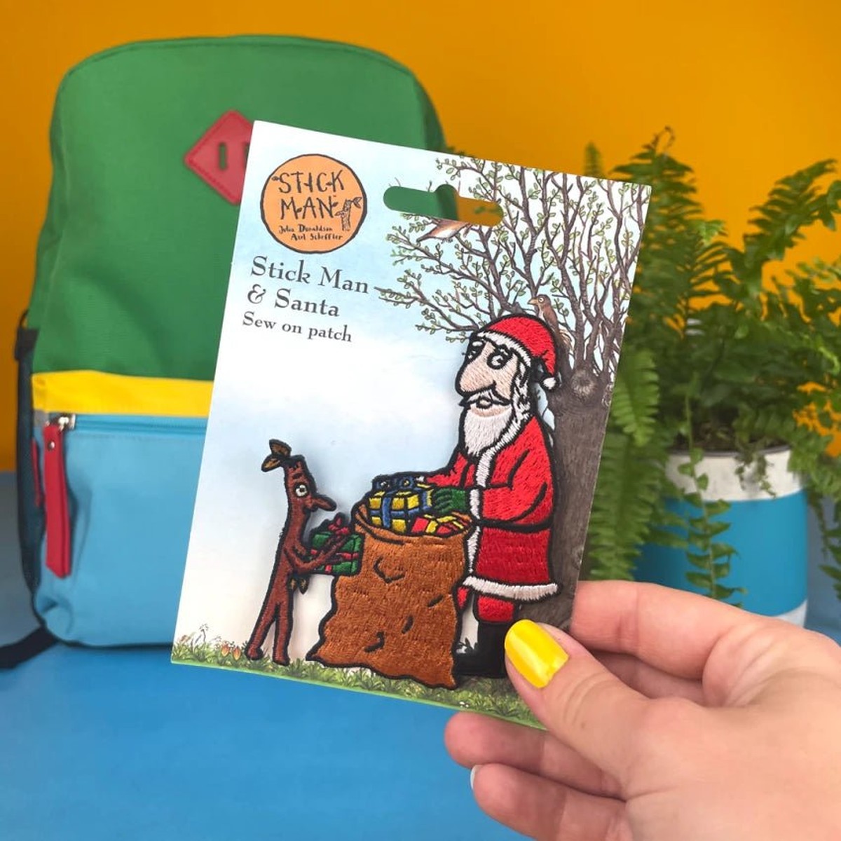 Stick Man & Santa Sew / Iron On Patch