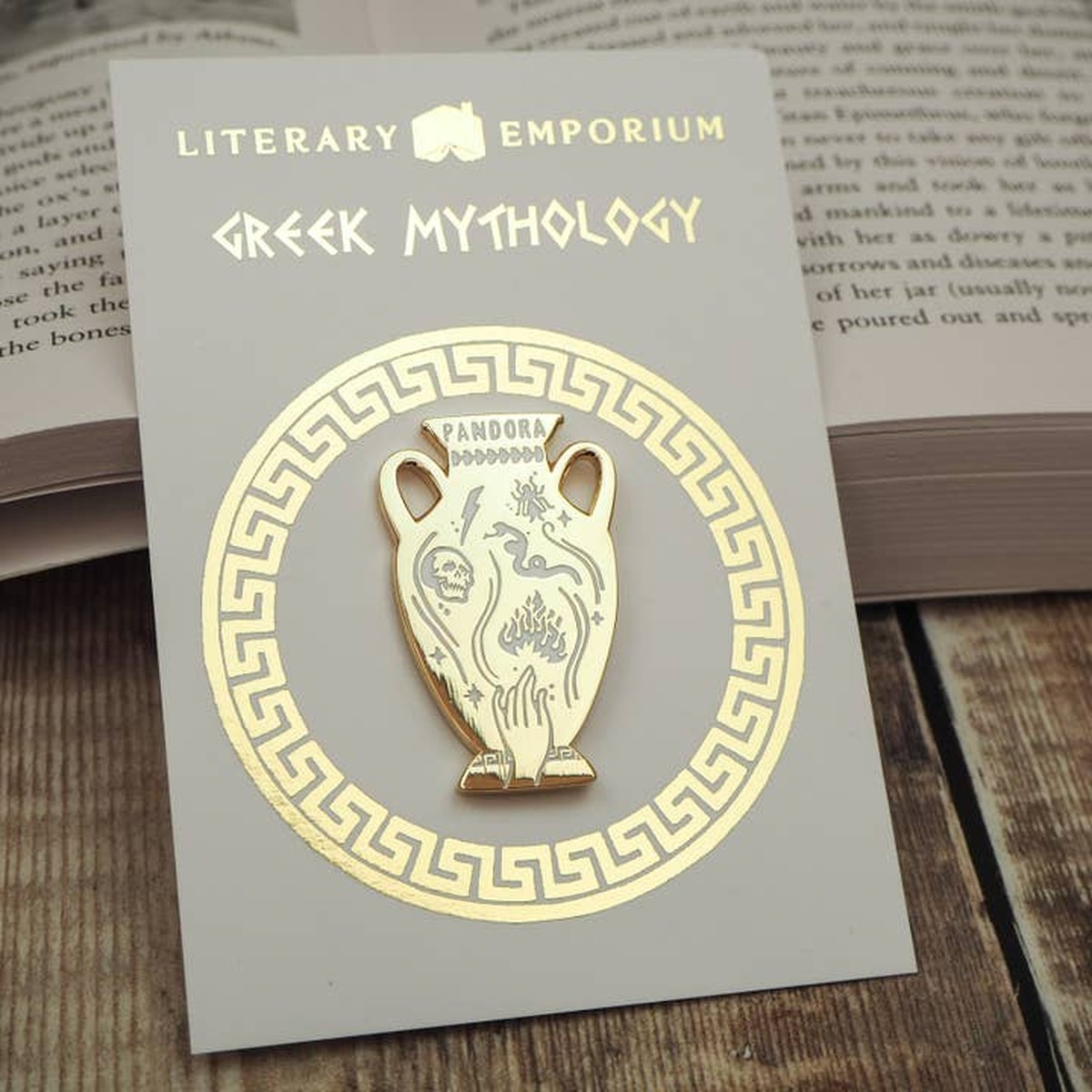 Pandora's Jar (Enamel Gold Pin Badge) Greek Mythology Collection