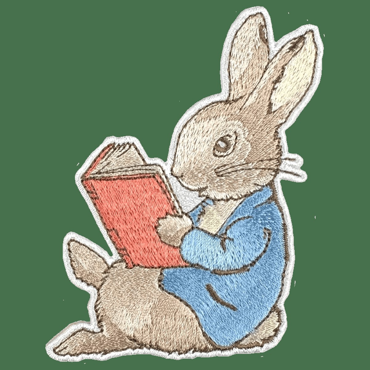Peter Rabbit Reading Sew / Iron On Patch