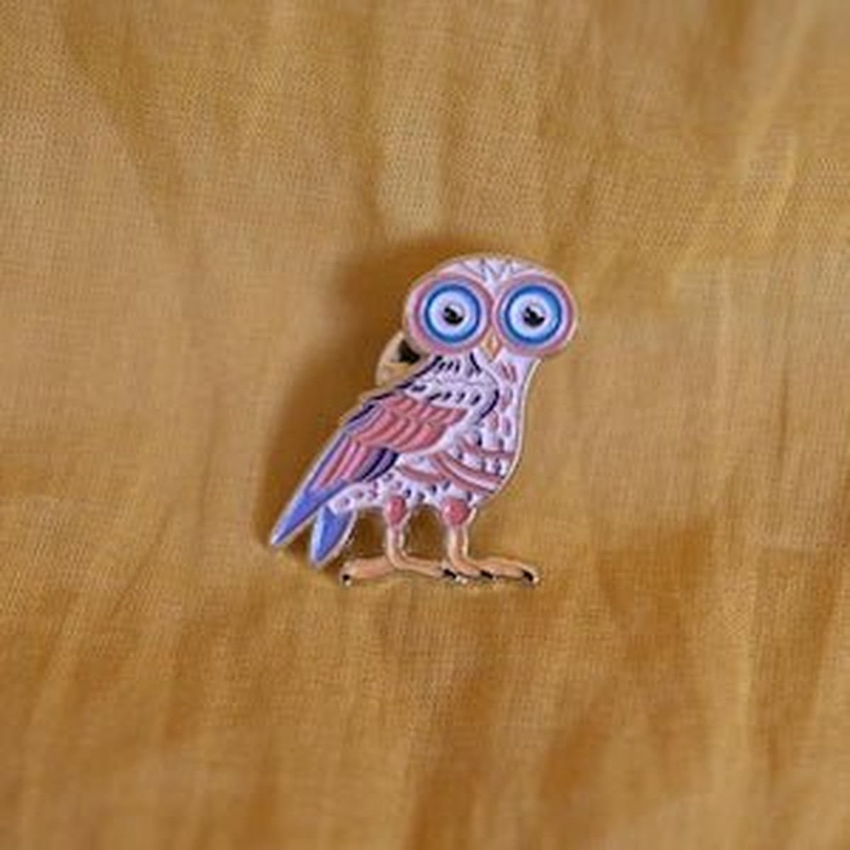 Unique Soft-Enamel Owl Pin, Inspired by Ancient Greece / Κονκάρδα Κουκουβάγια Θεάς Αθηνάς