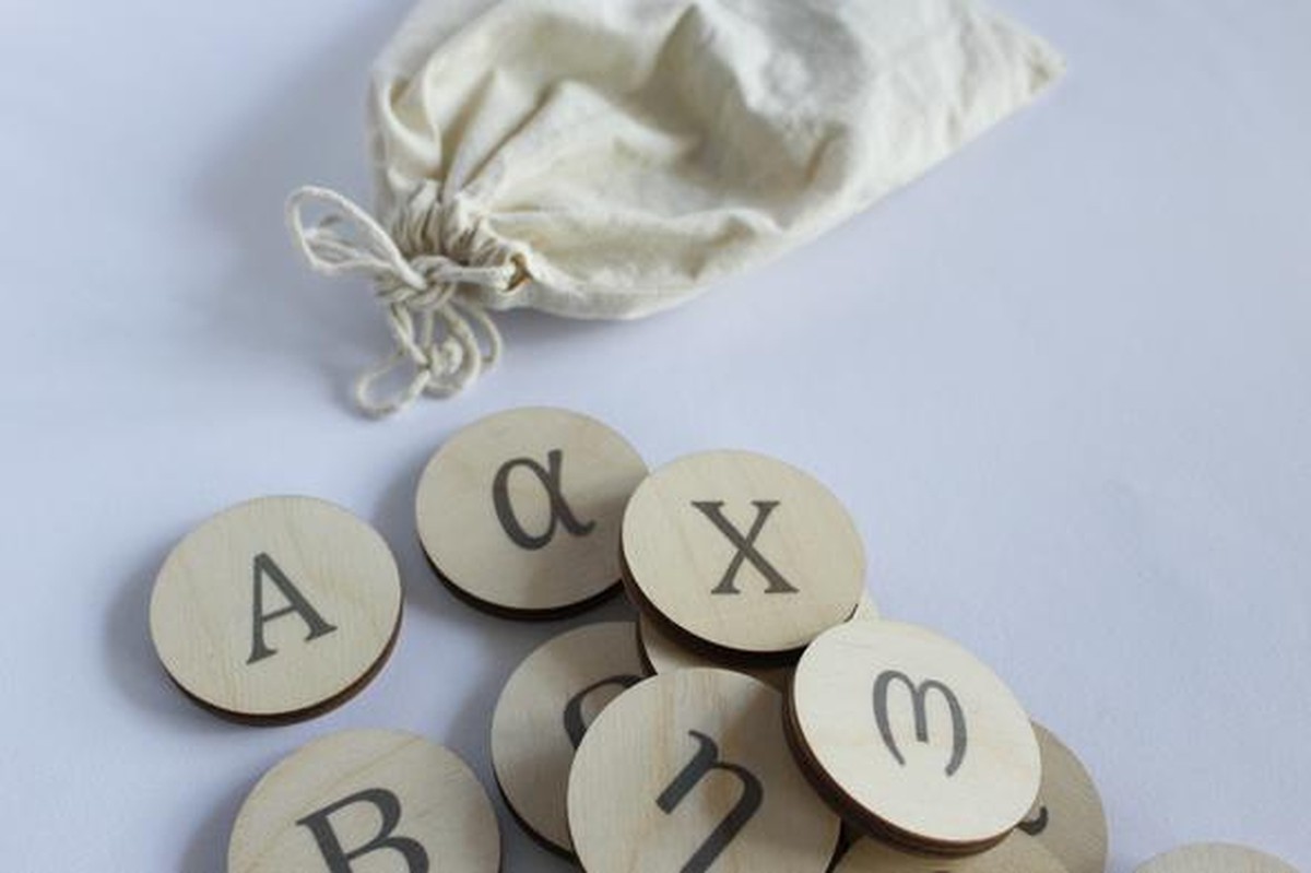 Wooden Alphabet Discs (Greek) - Clever Little Koalas