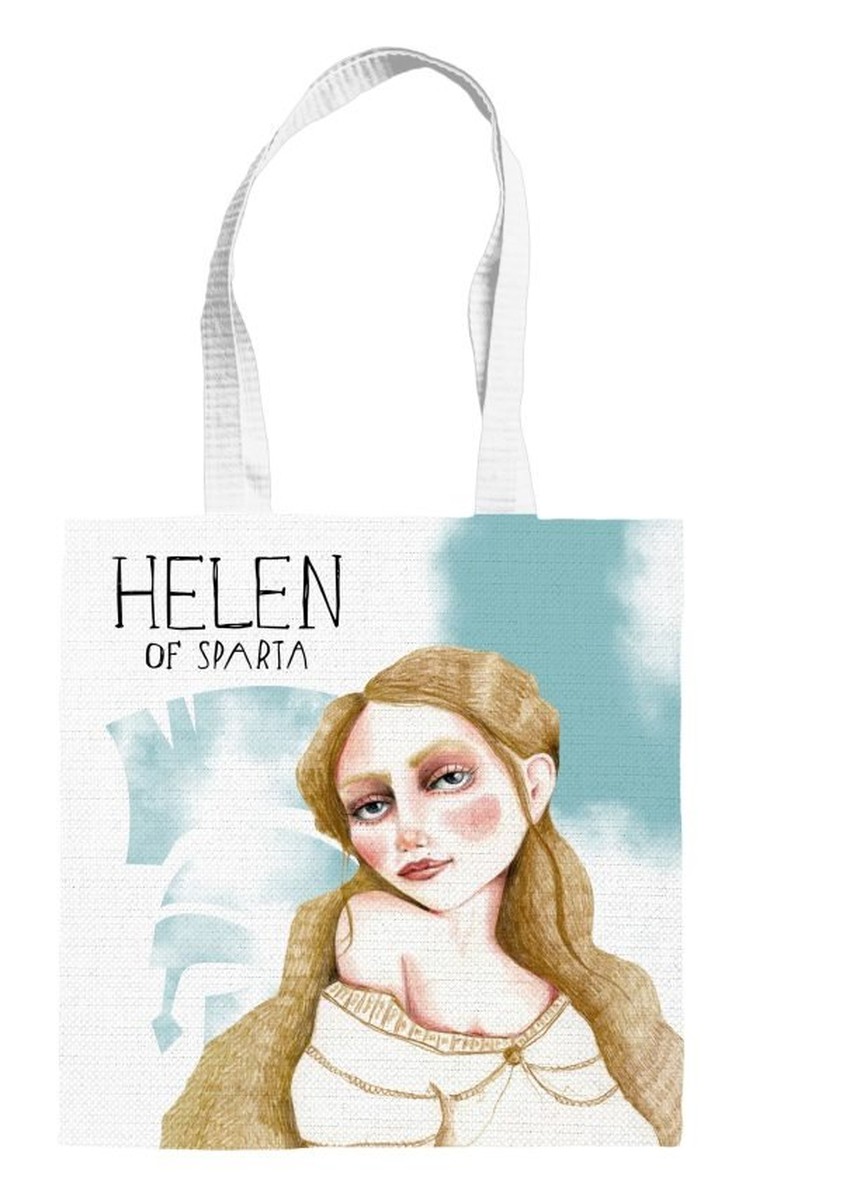 Helen of Sparta Tote Bag / Τσαντα Υφασματινη Σουετ Helen of Sparta