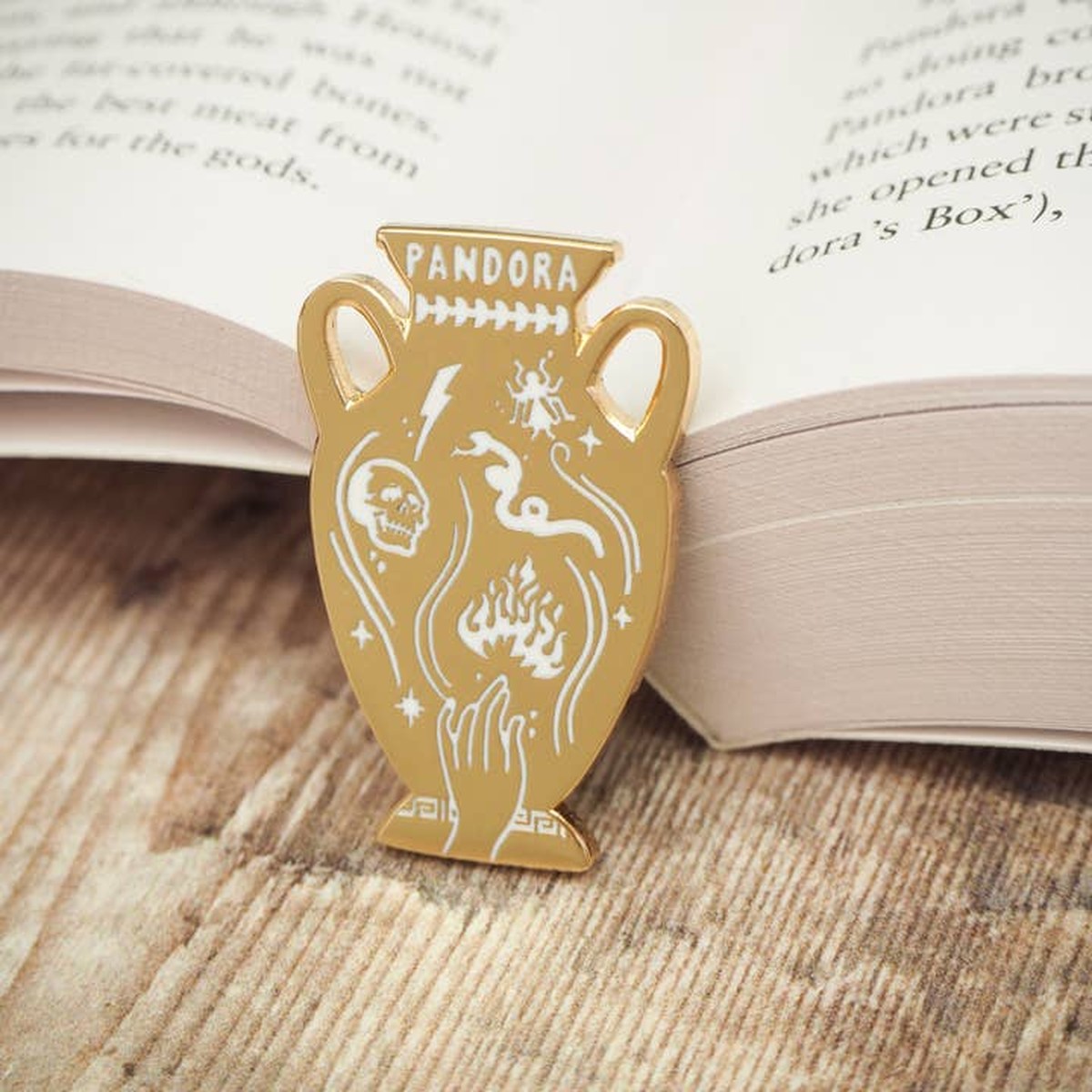 Pandora's Jar (Enamel Gold Pin Badge) Greek Mythology Collection