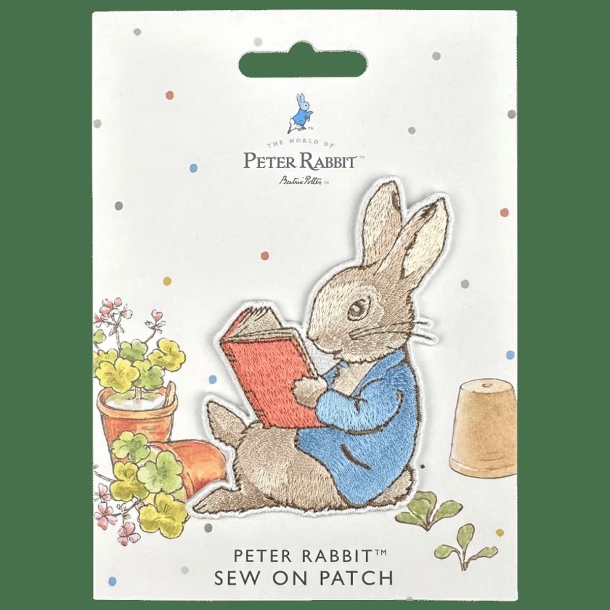 Peter Rabbit Reading Sew / Iron On Patch